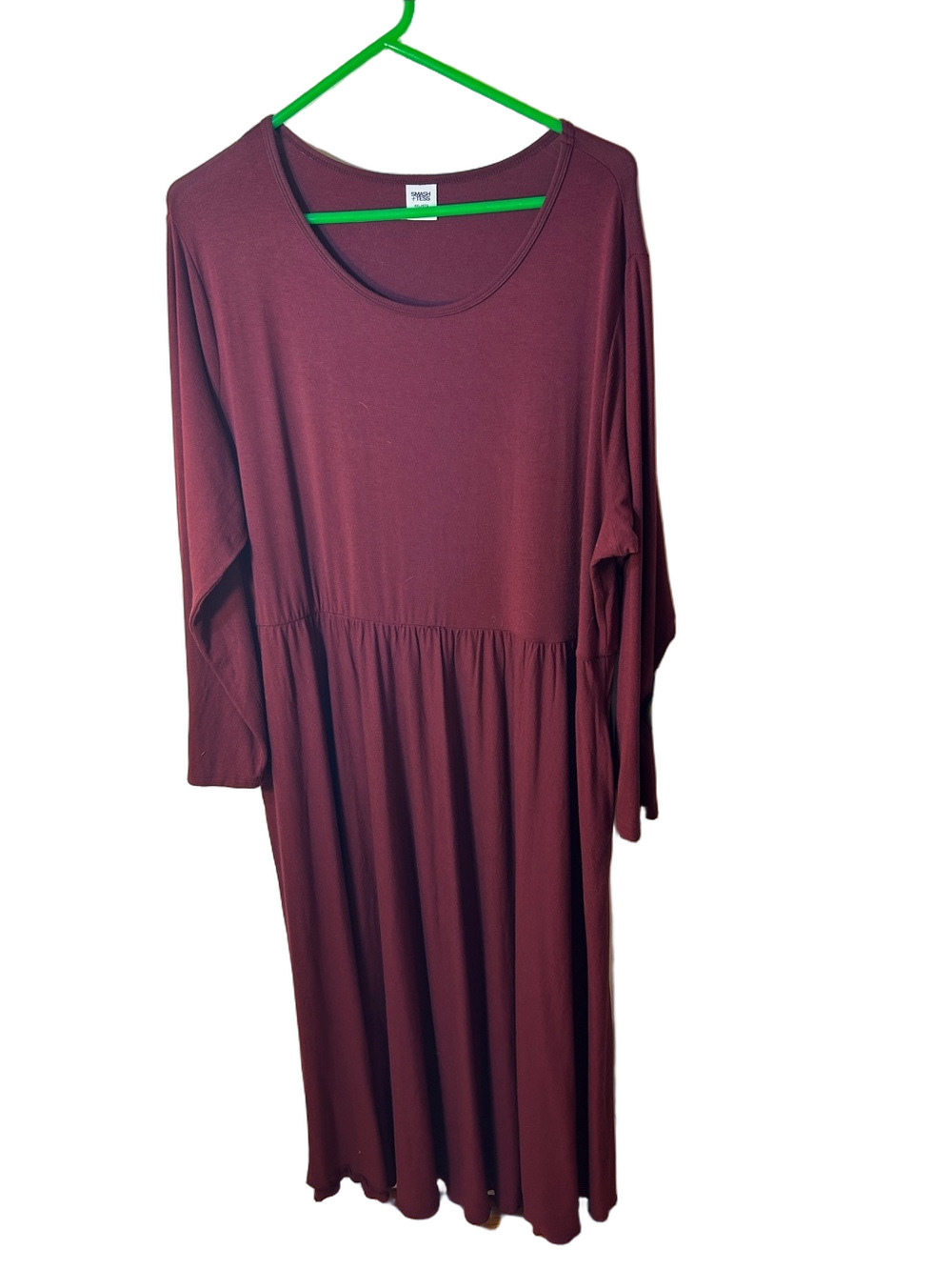 Smash + Tess Wine Long Sleeve Maxi Dress size 4xl
